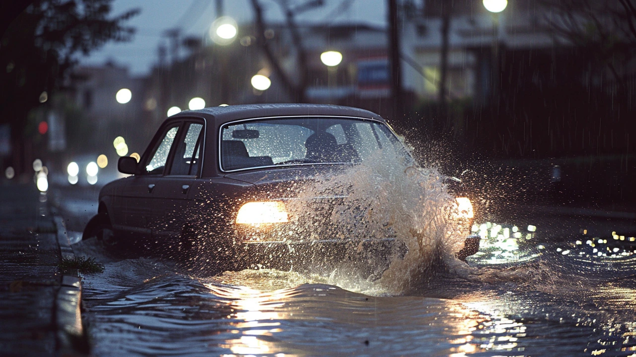 Inundaciones en Santiago: Lluvia Torrencial Causa Estragos en la Movilidad y la Vida Diaria